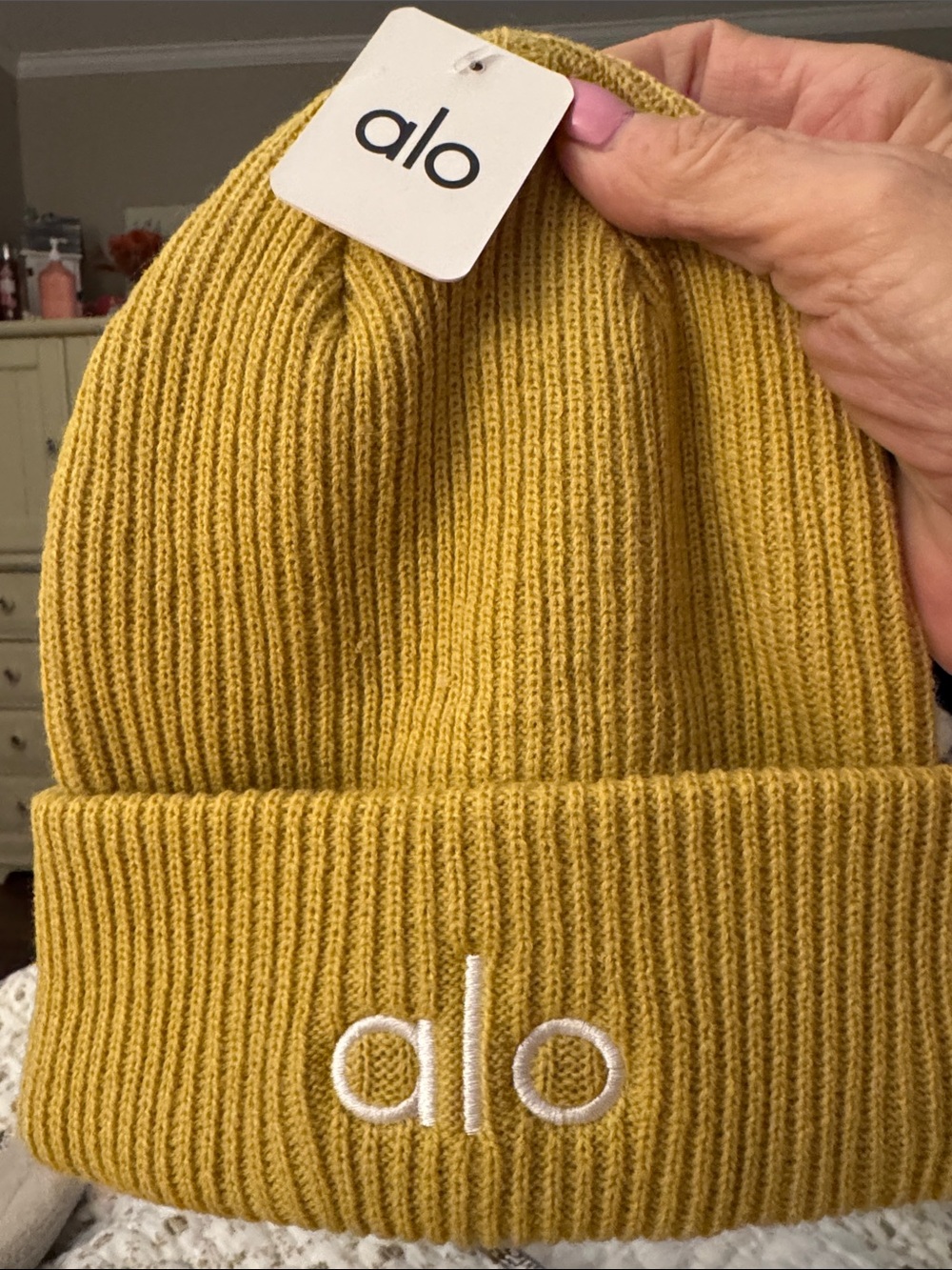 ALO Yoga women’s  Ribbed Beanie - Mustard